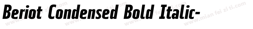 Beriot Condensed Bold Italic字体转换